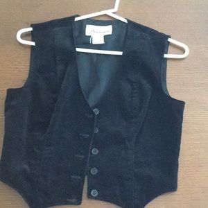 Vintage Black Velvet Vest